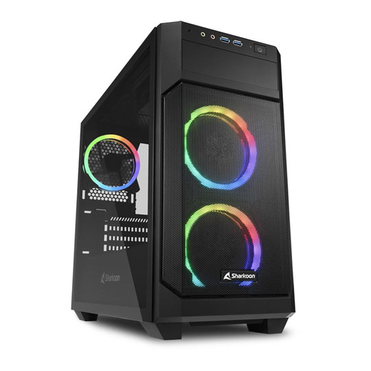 Sharkoon V1000 RGB Black MicroATX Tower Chassis Sharkoon V1000 RGB Black MicroATX Tower Chassis