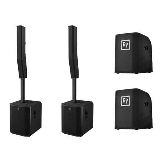 Electro-Voice EVOLVE 90 Column Loudspeaker System (Black) Pair + Covers