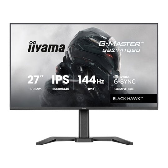 iiyama 27" GB2741QSU-B1 G-Master BLACK HAWK QHD 144Hz Adaptive Sync IPS Gaming Monitor iiyama 27" GB2741QSU-B1 G-Master BLACK HAWK QHD 144Hz Adaptive Sync IPS Gaming Monitor
