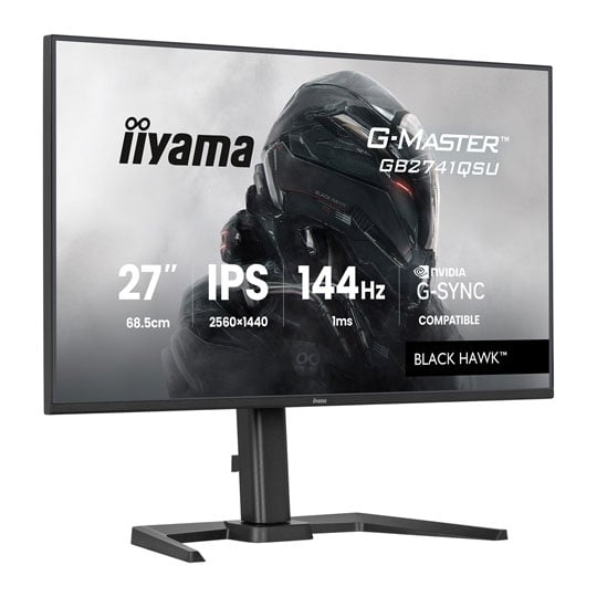 iiyama 27" GB2741QSU-B1 G-Master BLACK HAWK QHD 144Hz Adaptive Sync IPS Gaming Monitor iiyama 27" GB2741QSU-B1 G-Master BLACK HAWK QHD 144Hz Adaptive Sync IPS Gaming Monitor