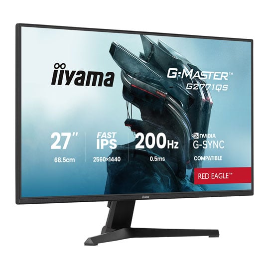 iiyama 27" G2771QS-B1 G-Master RED EAGLE QHD 200Hz Adaptive Sync Fast IPS Gaming Monitor