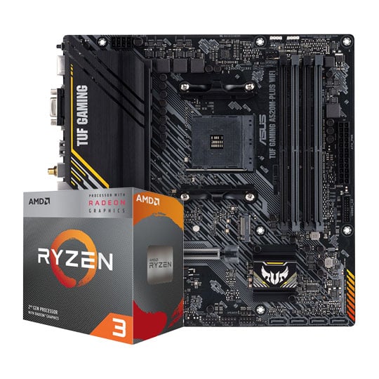 AMD Ryzen 3 3200G CPU & ASUS TUF GAMING A520M-PLUS WiFi DDR4 CPU/Motherboard Bundle AMD Ryzen 3 3200G CPU & ASUS TUF GAMING A520M-PLUS WiFi DDR4 CPU/Motherboard Bundle