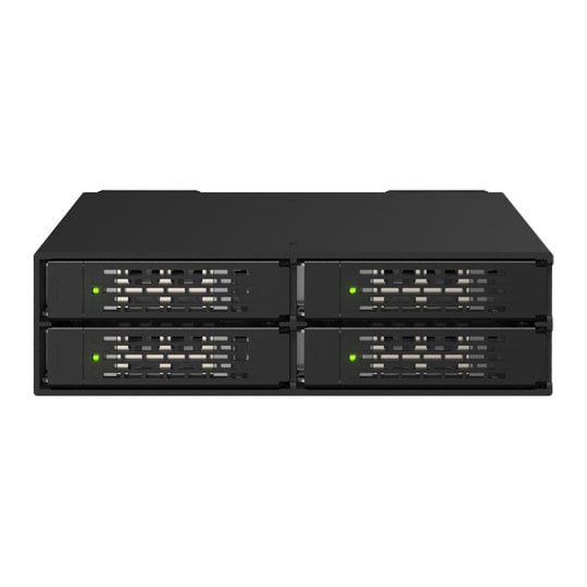 ICY DOCK ToughArmor MB699V5P-B 4-Bay PCIe 5.0 U.2/U.3 NVMe SSD Mobile 5.25" Drive Bay Rack Enclosure : image 3