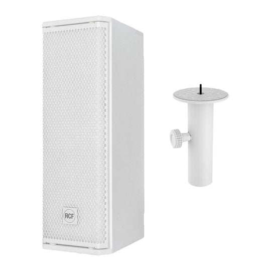 RCF NXL 14-A Compact Active Point Source Speaker (White)+ Stand Adapter
