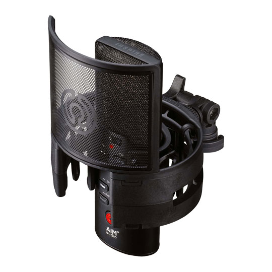 Aim Audio INSPIRE + Pack Multipattern Condenser Studio Microphone with Shockmount & Custom Case