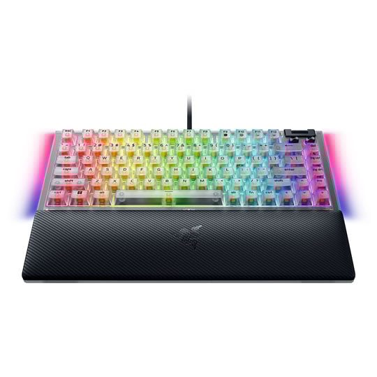 Razer BlackWidow V4 75% Orange Switch Phantom White Mechanical Gaming Keyboard- US Layout