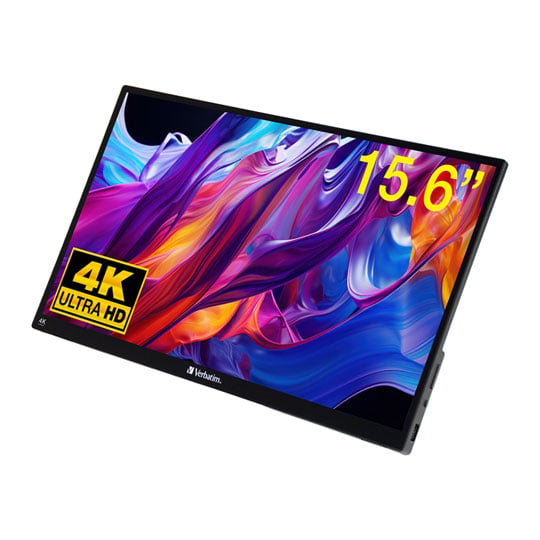 Refurbished Verbatim 15.6" UHD 60Hz IPS Portable Touchscreen Monitor : image 1