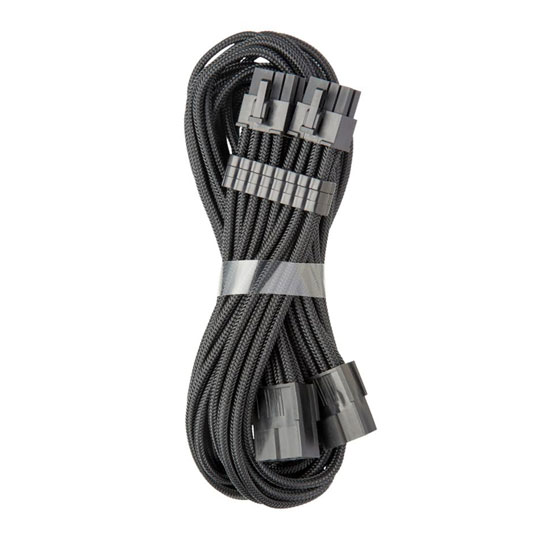 CableMod Pro ModMesh 45cm Black Sleeved Bridged 8+8 Pin PCI-e Extension Cable