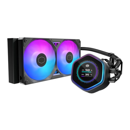 Cooler Master MasterLiquid 240 Atmos II LCD Intel/AMD CPU Liquid Cooler Cooler Master MasterLiquid 240 Atmos II LCD Intel/AMD CPU Liquid Cooler