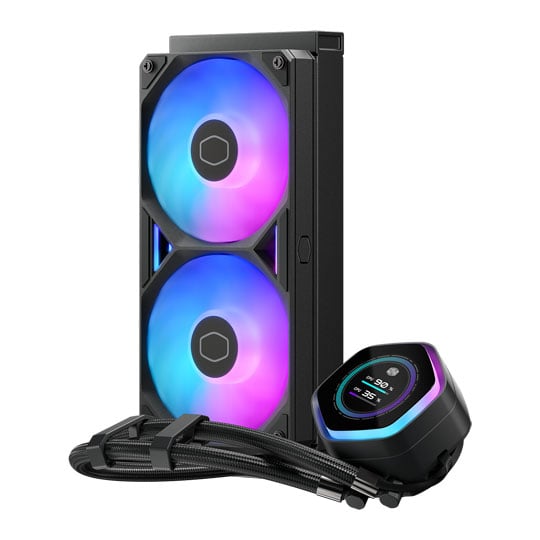 Cooler Master MasterLiquid 240 Atmos II LCD Intel/AMD CPU Liquid Cooler Cooler Master MasterLiquid 240 Atmos II LCD Intel/AMD CPU Liquid Cooler