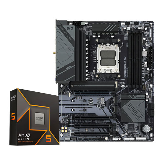 Gigabyte B650 EAGLE AX + AMD Ryzen 5 9600X CPU Bundle Gigabyte B650 EAGLE AX + AMD Ryzen 5 9600X CPU Bundle