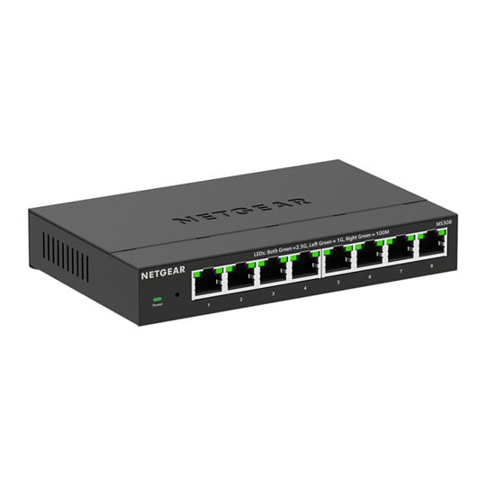 NETGEAR MS308-100EUS 8-Port Unmanaged 2.5G Multi-Gigabit Essentials Switch NETGEAR MS308-100EUS 8-Port Unmanaged 2.5G Multi-Gigabit Essentials Switch