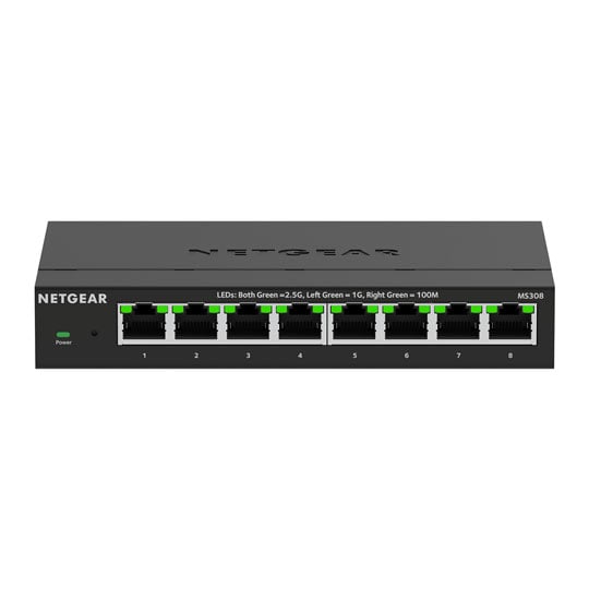 NETGEAR MS308-100EUS 8-Port Unmanaged 2.5G Multi-Gigabit Essentials Switch NETGEAR MS308-100EUS 8-Port Unmanaged 2.5G Multi-Gigabit Essentials Switch