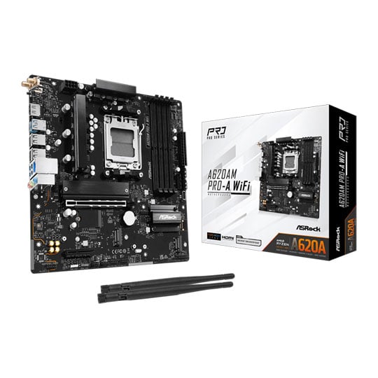 ASRock A620AM Pro-A WIFI DDR5 PCIe 4.0 microATX Motherboard