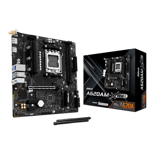 ASRock A620AM-X WIFI DDR5 PCIe 4.0 microATX Motherboard