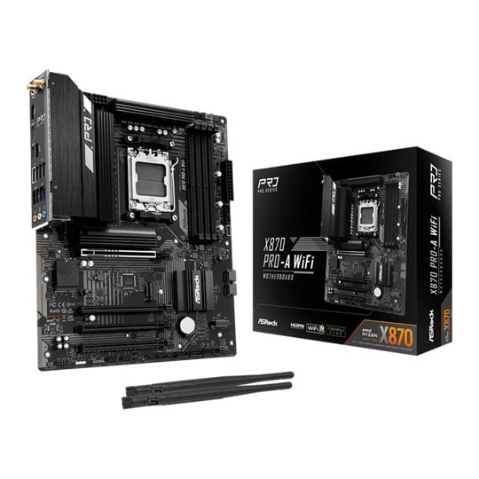 ASRock AMD X870 Pro-A WiFi AM5 DDR5 PCIe 5.0 E-ATX Motherboard ASRock AMD X870 Pro-A WiFi AM5 DDR5 PCIe 5.0 E-ATX Motherboard