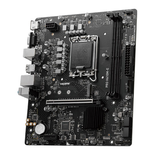 MSI PRO H610M-E DDR5 PCIe 4.0 microATX Motherboard : image 3