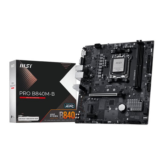 MSI PRO B840M-B AM5 DDR5 PCIe 4.0 microATX Motherboard