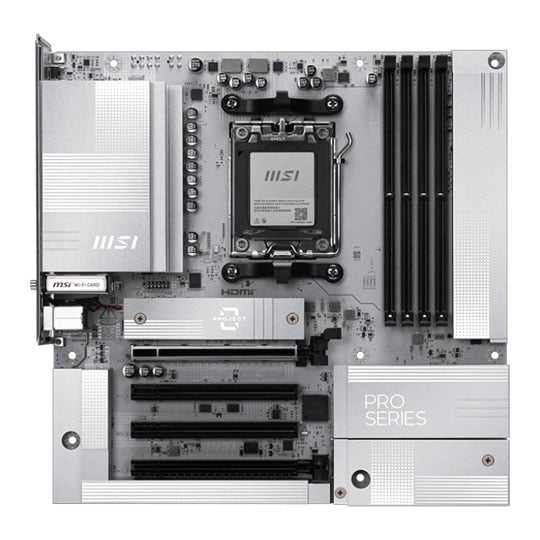 MSI PRO B850M-A WiFi PZ AM5 DDR5 PCIe 5.0 Reverse Connector microATX Motherboard MSI PRO B850M-A WiFi PZ AM5 DDR5 PCIe 5.0 Reverse Connector microATX Motherboard