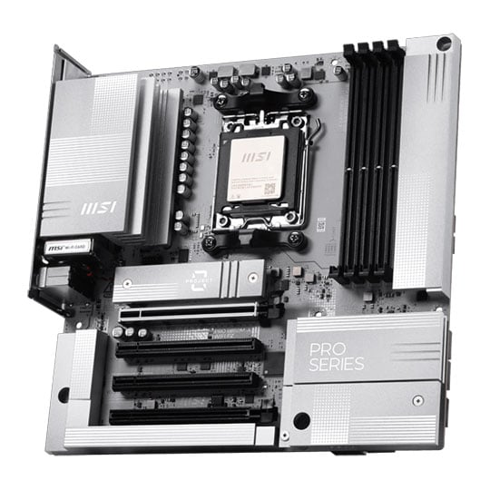 MSI PRO B850M-A WiFi PZ AM5 DDR5 PCIe 5.0 Reverse Connector microATX Motherboard : image 3
