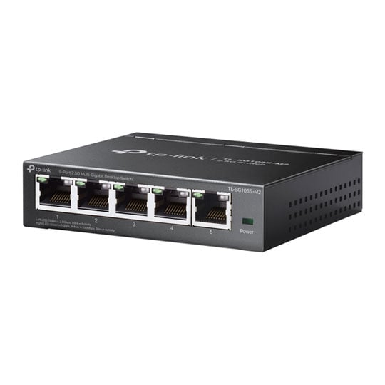 tp-link TL-SG105S-M2 5-Port 2.5G Multi-Gigabit Desktop Switch tp-link TL-SG105S-M2 5-Port 2.5G Multi-Gigabit Desktop Switch