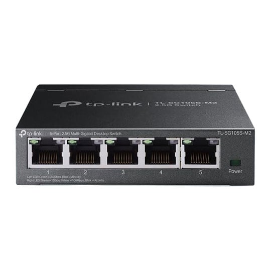 tp-link TL-SG105S-M2 5-Port 2.5G Multi-Gigabit Desktop Switch tp-link TL-SG105S-M2 5-Port 2.5G Multi-Gigabit Desktop Switch