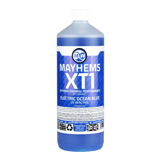 Mayhems XT1 Blue Electric Ocean UV Reactive Premixed Fluid - 1L : image 3