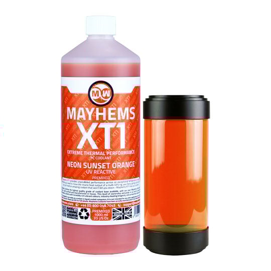 Mayhems XT1 Orange Neon Sunset UV Reactive Premixed Fluid - 1L