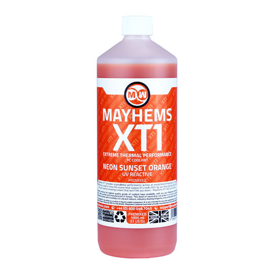 Mayhems XT1 Orange Neon Sunset UV Reactive Premixed Fluid - 1L : image 3