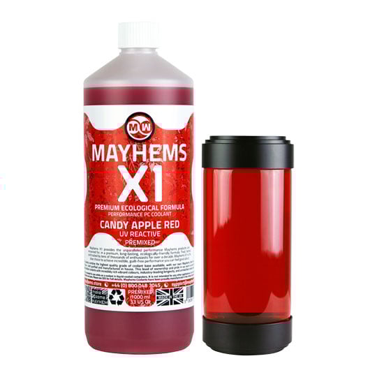 Mayhems X1 Red Candy Apple UV Reactive Premixed Fluid - 1L
