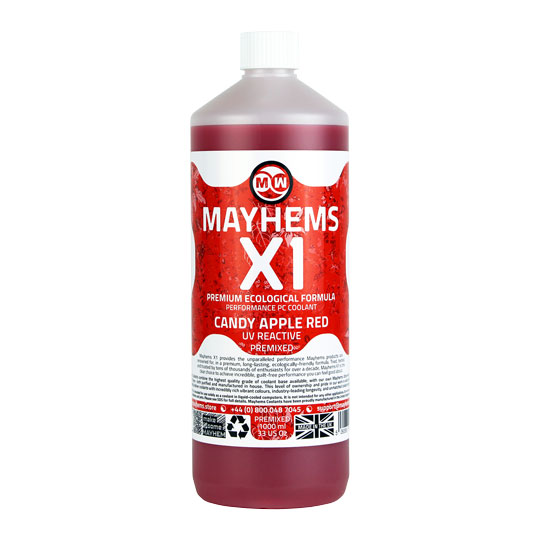 Mayhems X1 Red Candy Apple UV Reactive Premixed Fluid - 1L : image 3