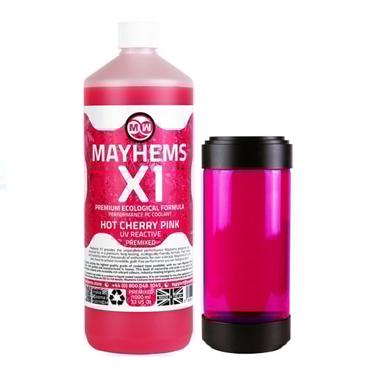 Mayhems X1 Pink Hot Cherry UV Reactive Premixed Fluid - 1L