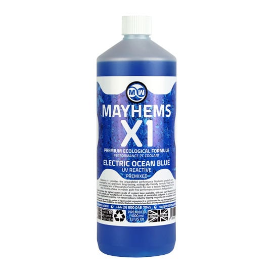 Mayhems X1 Blue Electric Ocean UV Reactive Premixed Fluid - 1L : image 3