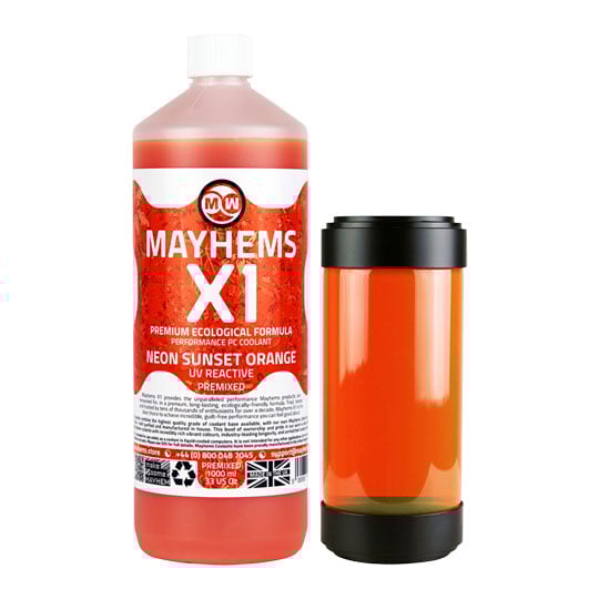 Mayhems X1 Orange Neon Sunset UV Reactive Premixed Fluid - 1L