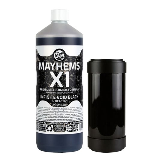 Mayhems X1 Black Infinite Void UV Reactive Premixed Fluid - 1L