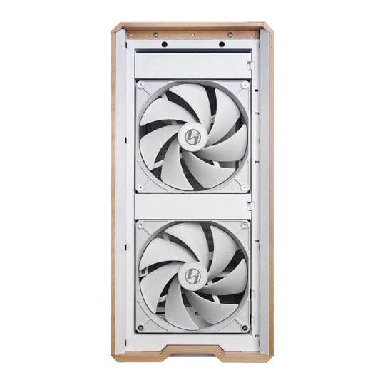 Refurbished Lian Li LANCOOL 217 White Wood Panel Tempered Glass Mid Tower PC Gaming Case : image 3