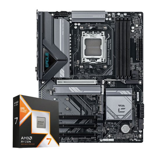 Gigabyte B850 EAGLE Wi-Fi 6E + AMD Ryzen 7 9800X3D CPU Bundle Gigabyte B850 EAGLE Wi-Fi 6E + AMD Ryzen 7 9800X3D CPU Bundle
