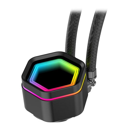 Powercool Edge ARGB 240mm Black All-In-One Intel / AMD CPU Liquid Cooler : image 4