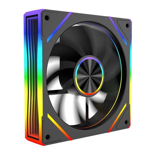 Powercool Aura 120 ARGB PWM Infinity Reverse Black Cooling Fan