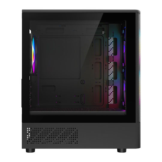 CiT F3M Black Mesh MicroATX PC Case with 3x ARGB Fans