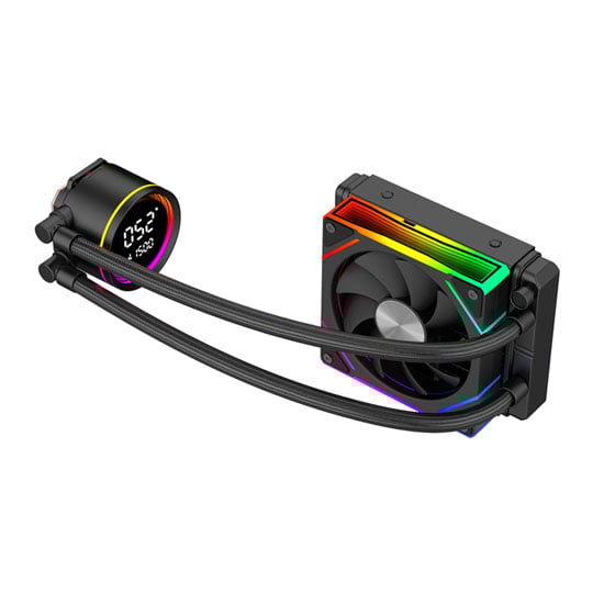 CiT Pro Glacier 120mm Intel / AMD Black CPU Liquid Cooler With Display