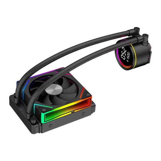 CiT Pro Glacier 120mm Intel / AMD Black CPU Liquid Cooler With Display : image 3