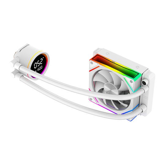 CiT Pro Glacier 120mm Intel / AMD White CPU Liquid Cooler With Display