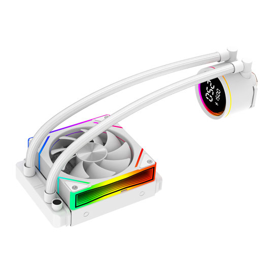 CiT Pro Glacier 120mm Intel / AMD White CPU Liquid Cooler With Display : image 3