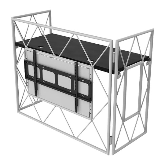ULITMAX TrussBooth-BK Aluminium Truss DJ Booth with VESA TV Mount and Shelf (White) ULITMAX TrussBooth-BK Aluminium Truss DJ Booth with VESA TV Mount and Shelf (White)