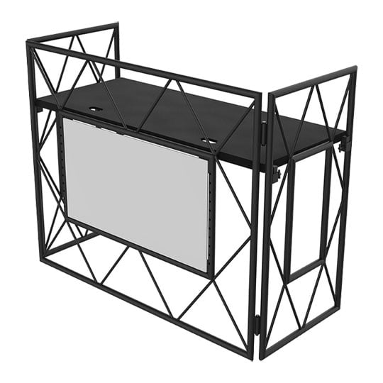 ULITMAX TrussBooth-BK Aluminium Truss DJ Booth with VESA TV Mount and Shelf (Black) + Carry Bag ULITMAX TrussBooth-BK Aluminium Truss DJ Booth with VESA TV Mount and Shelf (Black) + Carry Bag