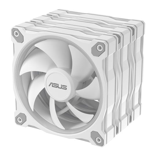 ASUS Prime MR120 ARGB White Low Noise PWM Case Fan Triple Pack : image 4