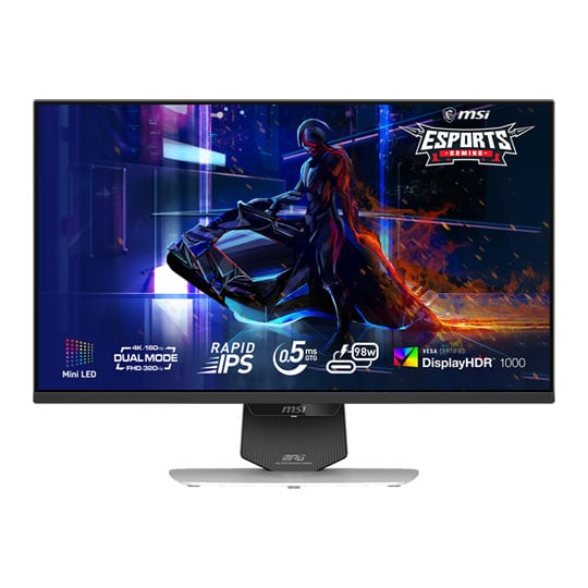 MSI 27" MPG 274URDFW E16M 4K 160Hz /  FHD 320Hz Dual Mode Mini LED Adaptive Sync Monitor