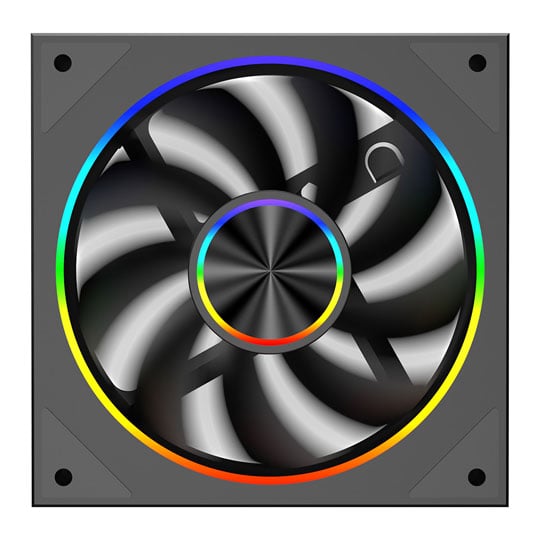 CiT Saturn 120mm ARGB Black PWM PC Cooling Fan