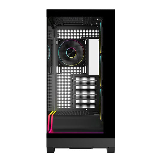 Powercool Pulsar Tempered Glass Black Mid Tower Gaming Case : image 3